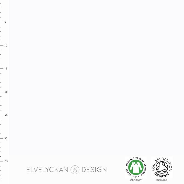 Swatch of Elvelyckan White Organic Cotton Jersey Rib Fabric. 