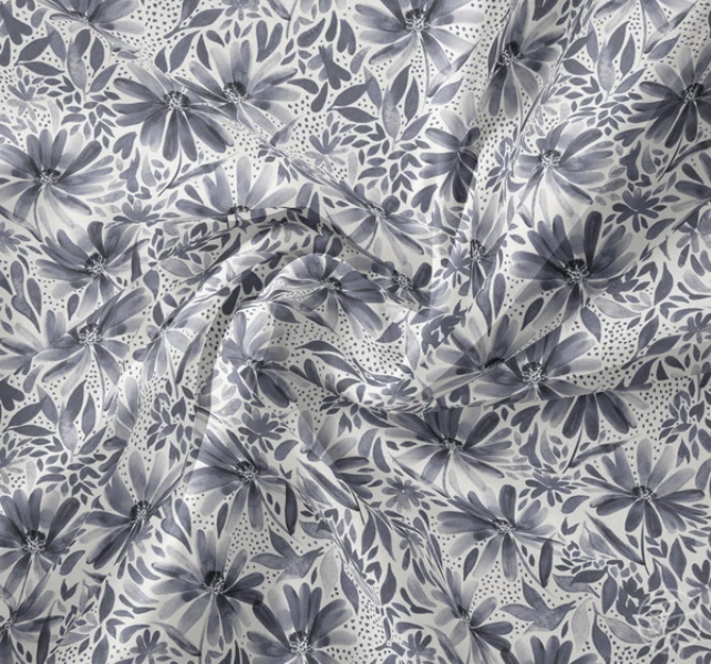 Family Fabrics Greystone Coneflower Cotton Jersey Knit Fabric