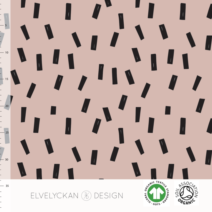 Elvelyckan Confetti Rose Organic Jersey Knit Cotton