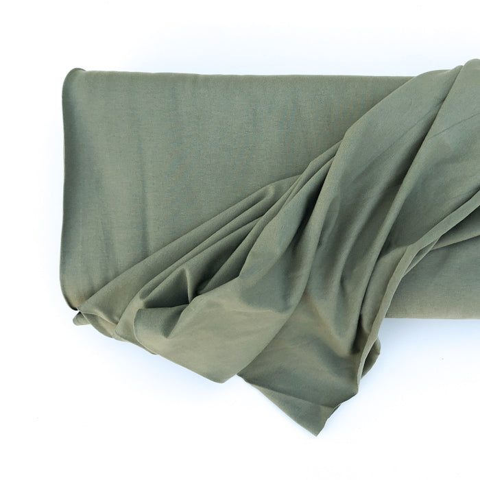 Stock image of Elvelyckan Green Organic Jersey Rib Fabric