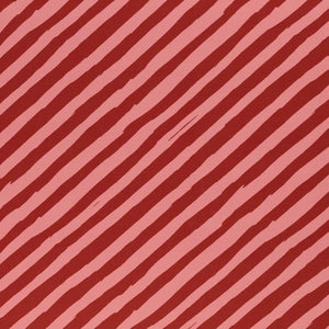 Swafing Diagonal stripes blood orange/coral French Terry cotton fabric
