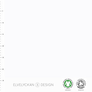 Colour swatch of white Elvelyckan cotton jersey fabric